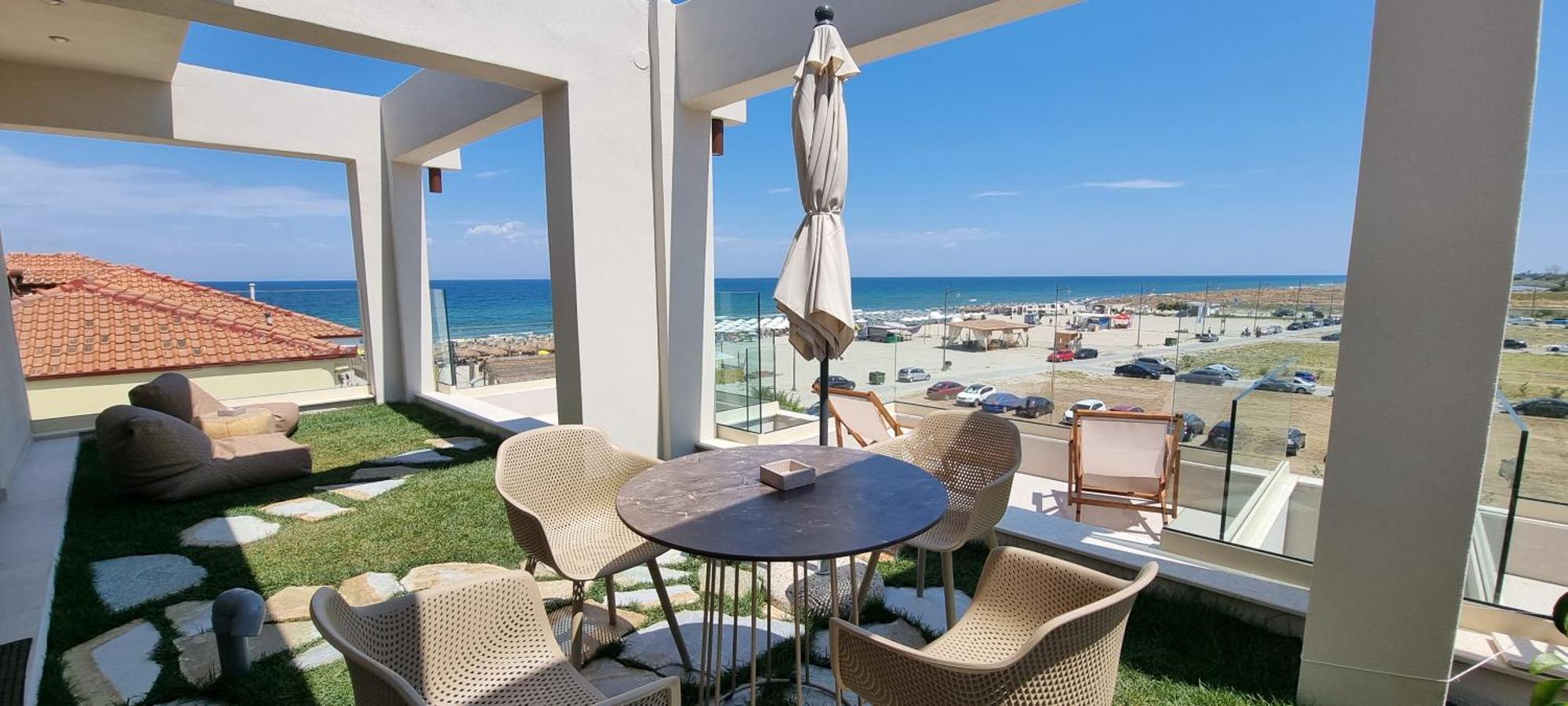 Pantheon Sea View Aparthotel Νέοι Πόροι Δωμάτιο φωτογραφία